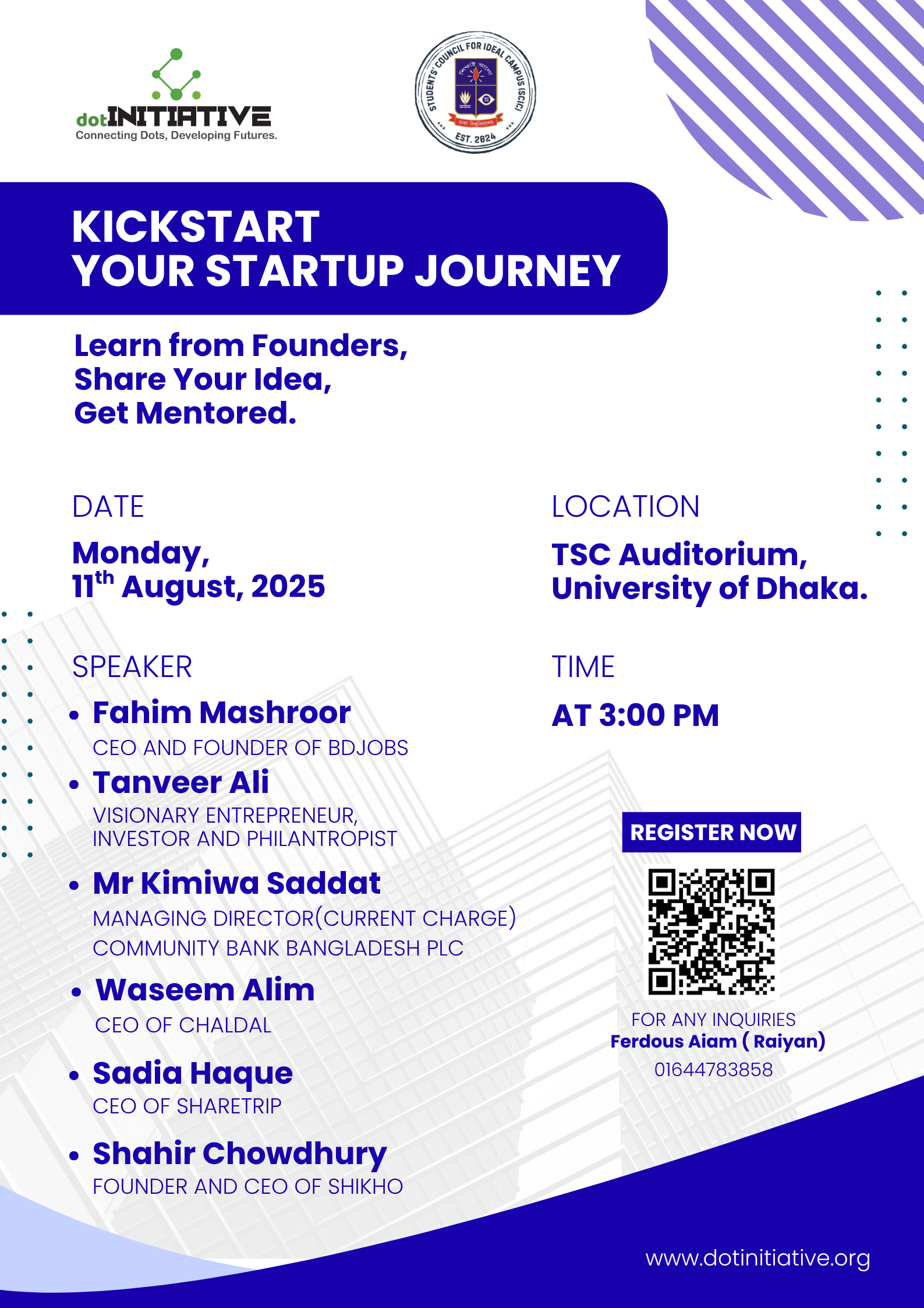 Kickstart Your Startup Journey: Learn from Founders, Share Your Idea, Get Mentored