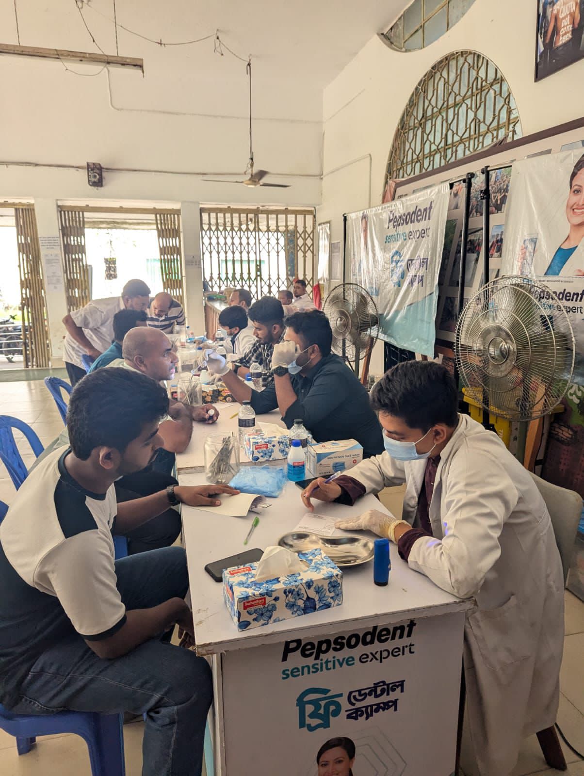Pepsodent Free Dental Camp at Mohsin Hall, Organized by Dot Initiative Youth Club, Dhaka University
