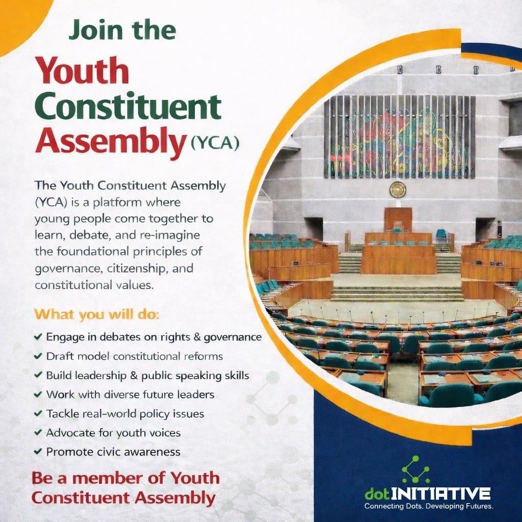 Join the First Ever Bangladesh Youth Constituent Assembly (YCA)